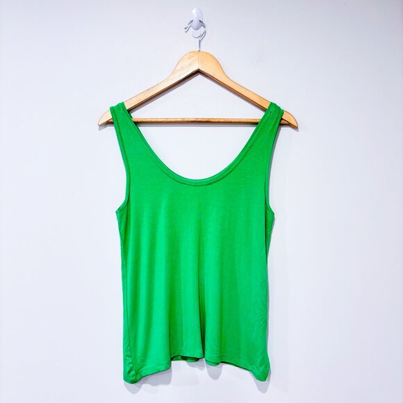 MANGO Bright green viscose camisole | Small stretchy summer basic top | Small * - Picture 6 of 6